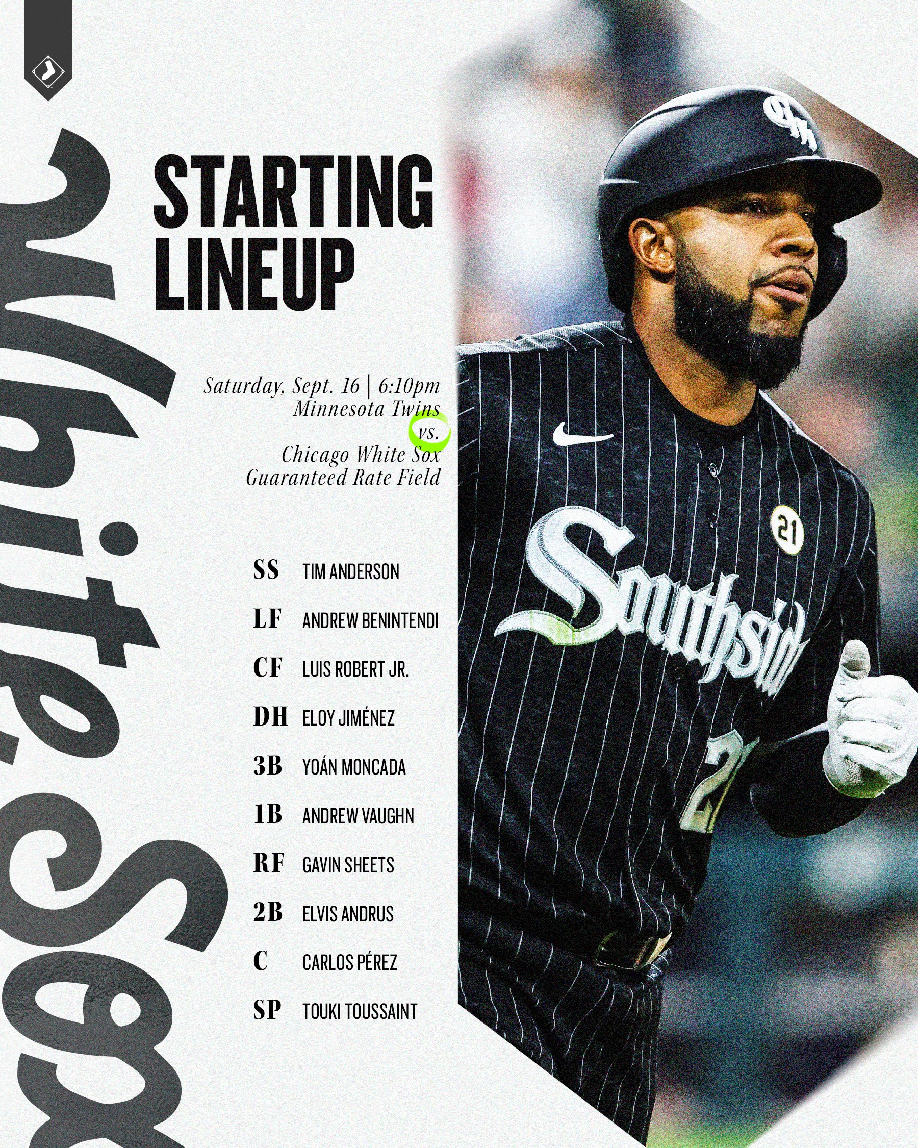 Chicago White Sox on X: Tonight's #WhiteSox starters:   / X