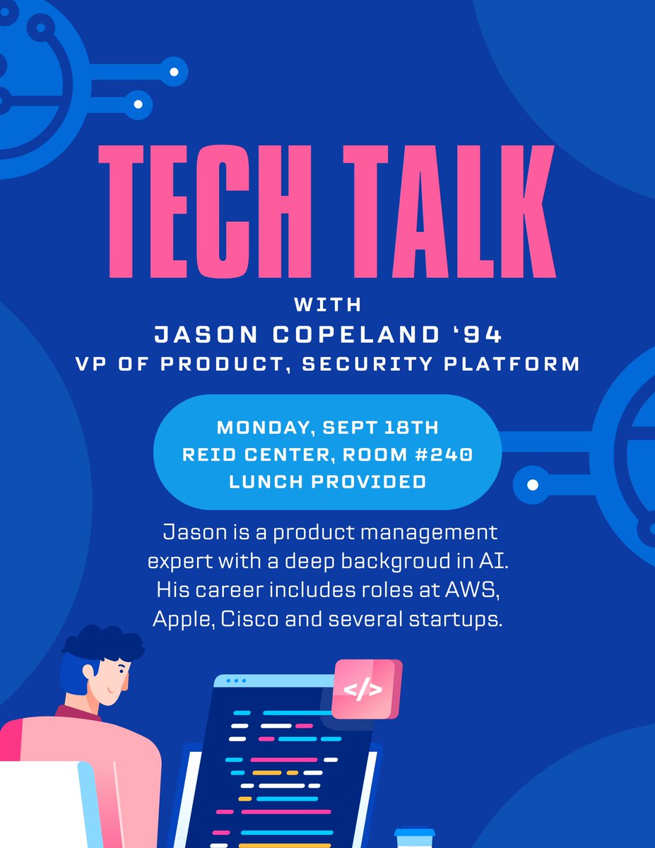 Hey Whittie tech peeps! Looking forward a fun conversation on artificial intelligence, the intersection of technology and liberal arts, and the nutty world of Silicon Valley. I may also drop a few 'dad jokes' that I *swear* I didn't get from Chat GPT! @whitmancollege