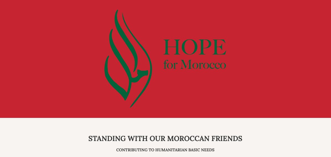 You can join our initiative 'Hope for Morocco' in order to bring relief to the Moroccan people by purchasing a t-shirt or making a one-time donation.

See all the details here:
alexhenryfoster.com/hope-for-moroc…

#Morocco #MoroccoEarthquake