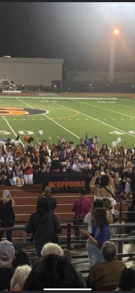 Great win last night against Hood River. Showing improvement each week. Our state championship baseball team received their rings prior to the game. So cool seeing so many football players from that team!  Also, our school was presented with the Oregon Cup for 4A. Love this town!