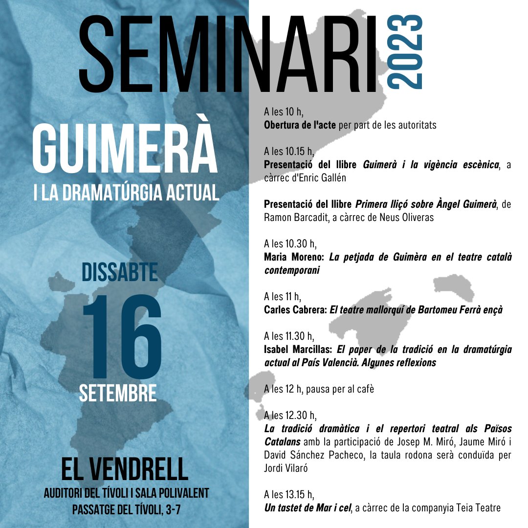 jordivilaro70's tweet photo. 6è Seminari Guimerà (El Vendrell) celebrat. Interessants exposicions d'Enric Gallén, @Maria3md, Neus Oliveras, Carles Cabrera, Isabel Marcillas i una taula rodona amb un brillant debat per part de @jaqme, @josepmariamiro i @sanchpachDavid (i que he tingut l'honor de moderar.) https://t.co/OzoKD8vPTx