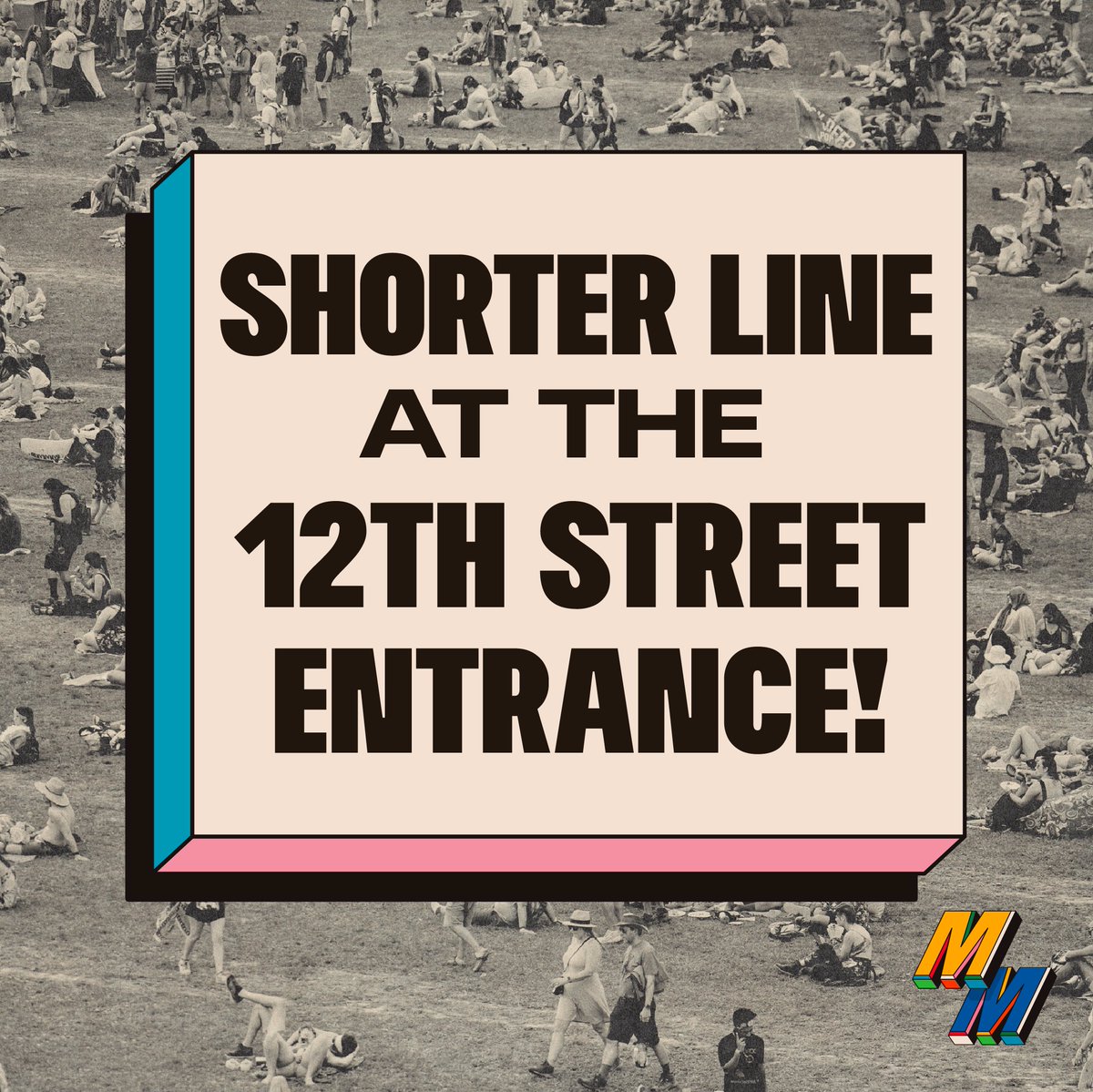 Heads up! Use the 12th Street Entrance for shorter lines 💨