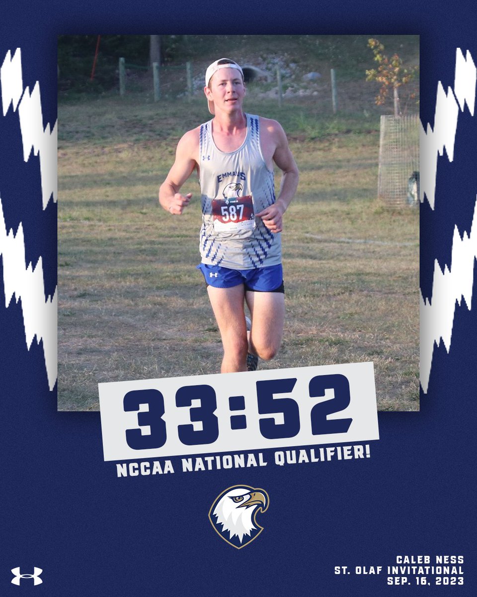 EmmausEagles's tweet photo. 🏆NATIONALS BOUND🏆
Caleb Ness qualified for NCCAA Nationals during today's race with a time of 33:52. Way to run, Caleb!

#WingsUp https://t.co/57mE1kfYDU