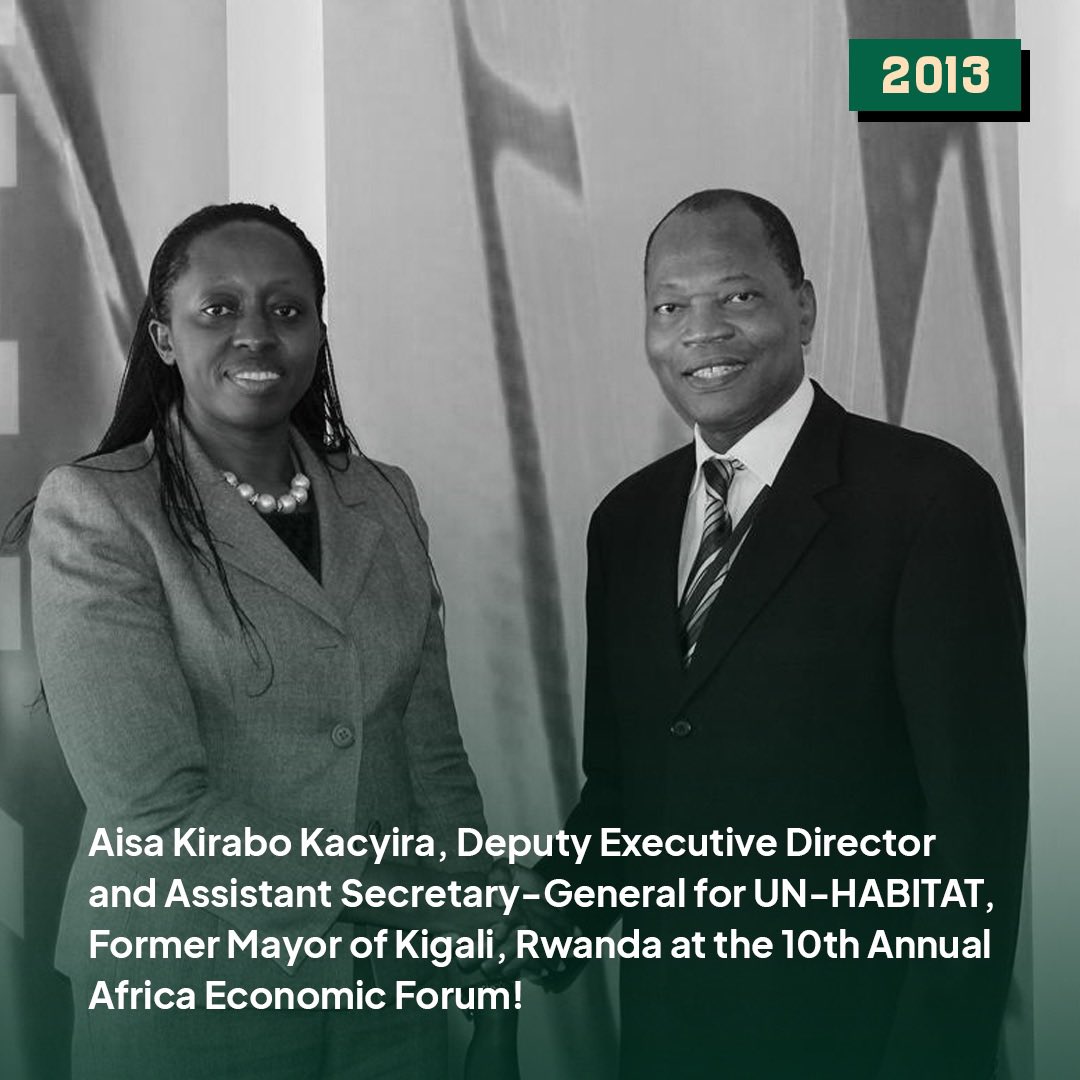 Throwback to Aisa Kirabo Kacyira, Deputy Executive Director and Assistant Secretary-General for UN-HABITAT, Former Mayor of Kigali, Rwanda at the 10th Annual Africa Economic Forum in 2013!

Join as we reflect on the last  two
#CAC20in23 #ColumbiaAfricaConference #ColumbiaAfricon