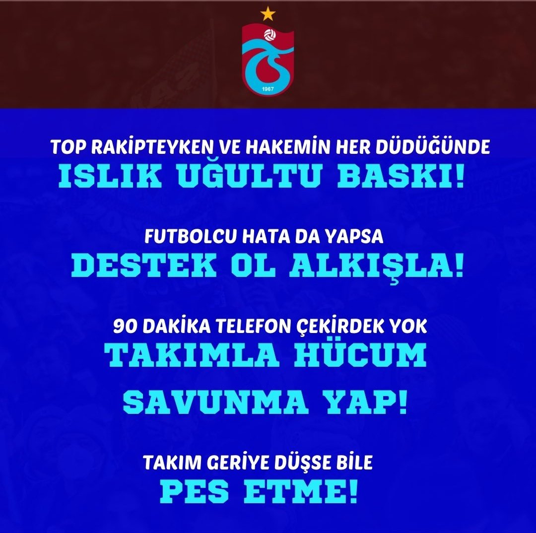 ✅ Sosyal medyada daha güçlü bir Trabzonspor için takipleşme tagı başlatıyoruz. 
✅ Tagı paylaşıyoruz ve paylaşanları takip ediyoruz. 
✅ Daha güçlü bir Trabzonspor için TAKİPLEŞ TRABZONSPOR'LU 🔥

✅ RT YAPANLAR TAKİPLEŞİYOR 🔥

#TrabzonsporlularTakipleşiyor 
#HaydeMaça