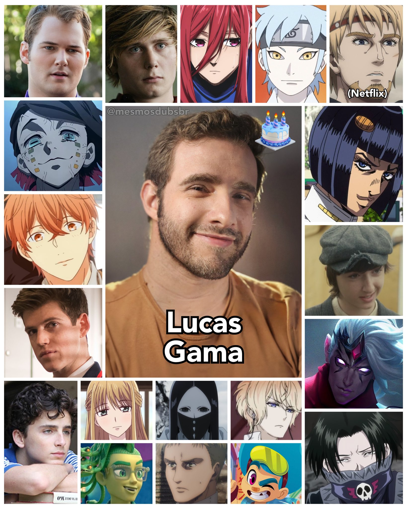 Personagens Com os Mesmos Dubladores! on X: - Lucas Gama