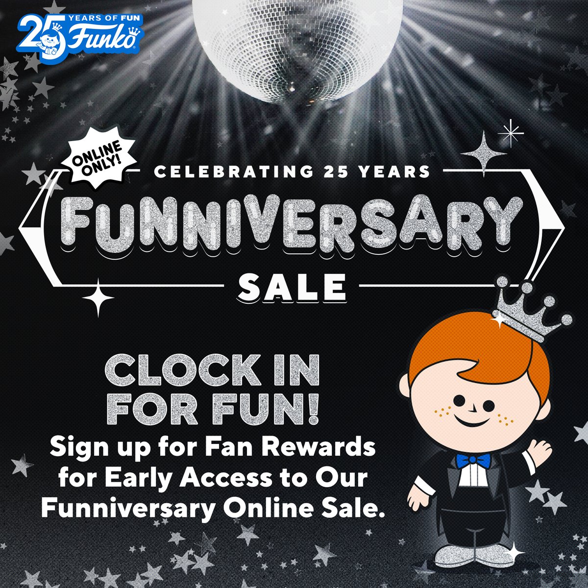 FUN-omenal sale coming soon! Sign up for our Loyalty Program for early access to a 25th Funniversary site-wide sale for both Loungefly & Funko. Sign up here: bit.ly/3LsG2vn #Funniversary #FunkoSale #Loungefly
