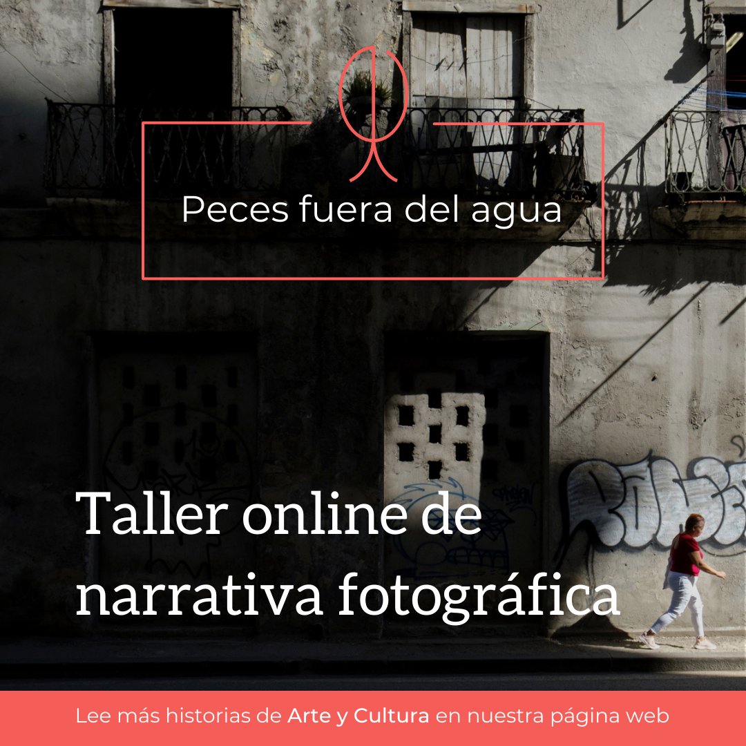 ¡Nuevo taller online!

Continuamos con la fotografía, pero esta vez nos vamos por la narrativa y los fotolibros. 

4 sesiones, 14 horas. Incluye salida fotográfica y actividad de edición presencial. 

Profe: <a href="/ungabrielmas/">Gabriel Rojas</a>.

Inicio: 10 de oct.

Conoce más:
pecesfueradelagua.com/2023/09/16/tal…