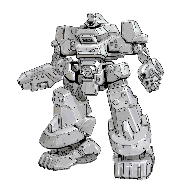 Sometimes the desire is to draw something big and blocky and inelegant. It's nice when you can feel the weight of something by looking at it.