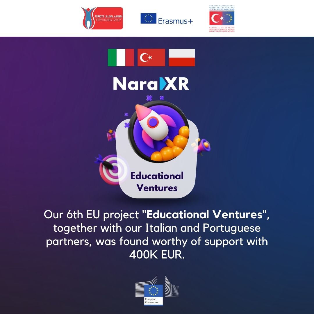 naraedtech's tweet photo. Our 6th EU project "Educational Ventures" together with our Italian and Portuguese partners, was found worthy of support with 400K EUR.
#erasmusplus #ulusalajans
@zaferkaradayi @naraedtech https://t.co/zSXDFb1aJn