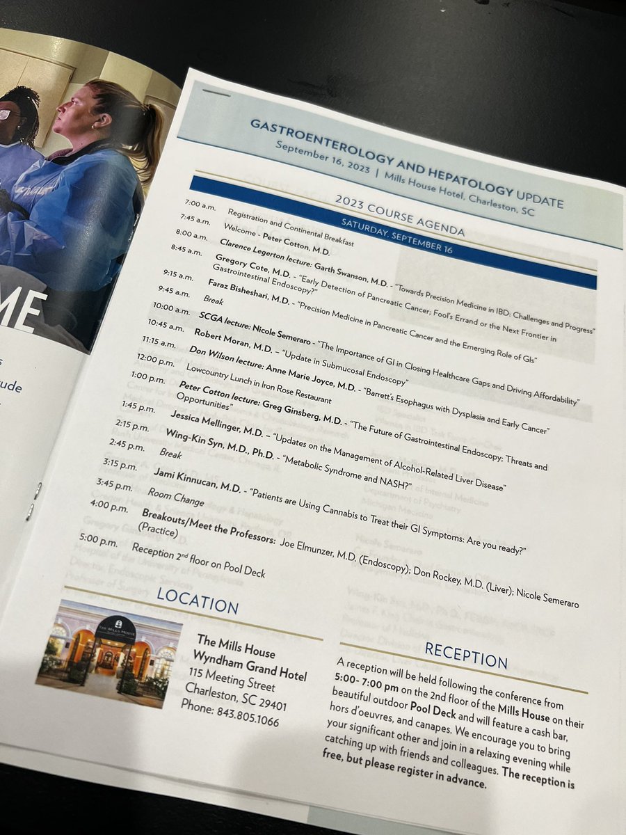 What an honor to be invited to <a href="/MUSChealth/">MUSC Health</a> Gastroenterology &amp; Hepatology course by THE Dr. Peter Cotton 

A true southern welcome and great faculty <a href="/JElmunzer/">Joe Elmunzer</a> <a href="/IBD_DrEMF/">Erin Forster MD MPH</a> and of course sunsets 🌅 

Excellent lecture by Dr Greg Ginsberg looking at the future of GI Endoscopy