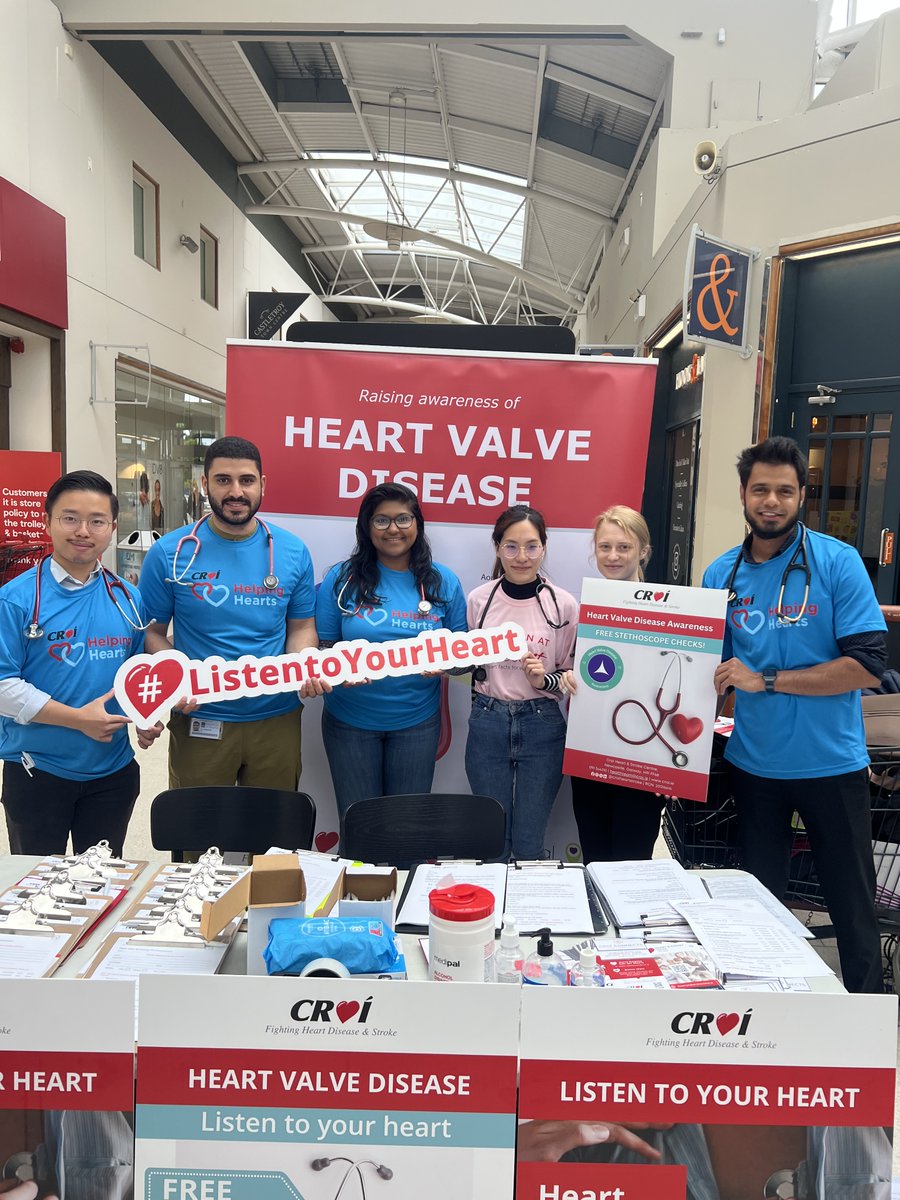 CroiHeartStroke's tweet photo. Thank you, #Limerick! It was great to see so many of you taking care of your heart health by attending our stethoscope check event in Castletroy🩺
Today wraps up our #ValveWeek23 activity, it has been a fantastic week of collaboration across the region from medical teams❤️ https://t.co/P3zJ3Pl6s9