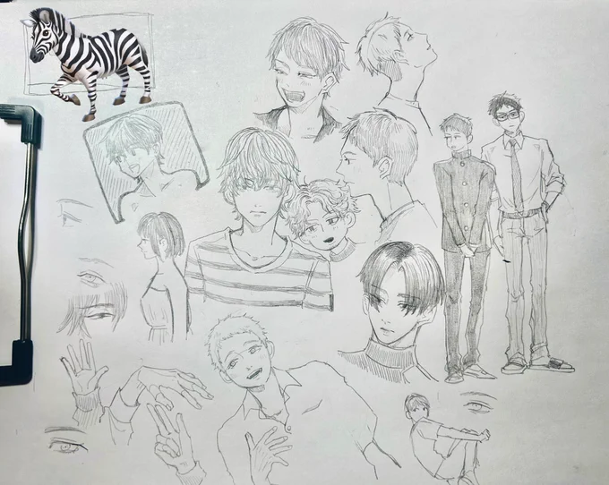 モシモシしながら描いた特に誰でもないヒュマンたち… 