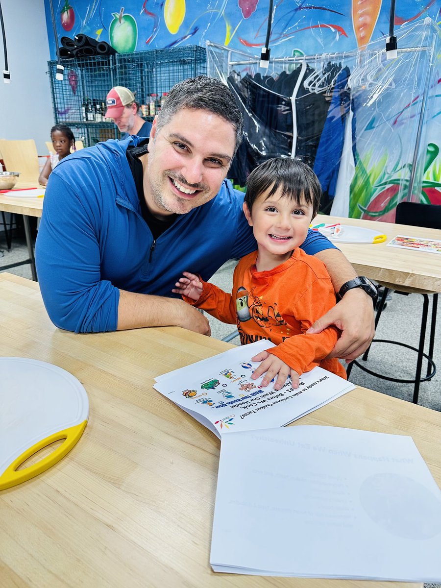 Happening Now: FOUNDING FATHERS – DADDY &amp; ME COOKING &amp; DINING ETIQUETTE WORKSHOP @ Kenilworth Rec Center teaching kitchen.
This fun +informative series connects families teaching life skills. #MorethanREC DPR.events #SomethingtoDo