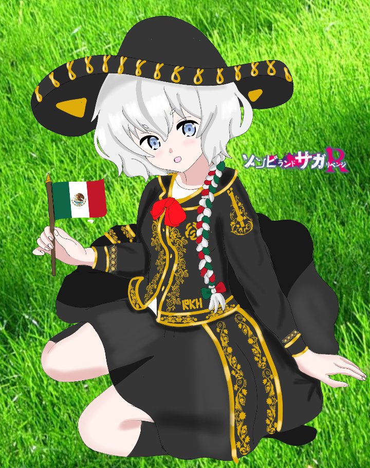 La Preciosa Junko Konno viste como Mariachi para cantarnos Cielito lindo 
Viva México

#MexicoIndependenceDay #September16 
#ZLSFandomEspañol
#ゾンビランドサガR #zombielandsagaR
#ゾンビランドサガ #zombielandsaga
#zombielandsagarevenge
Amino de ZLS
aminoapps.com/invite/LA8XTK4…
