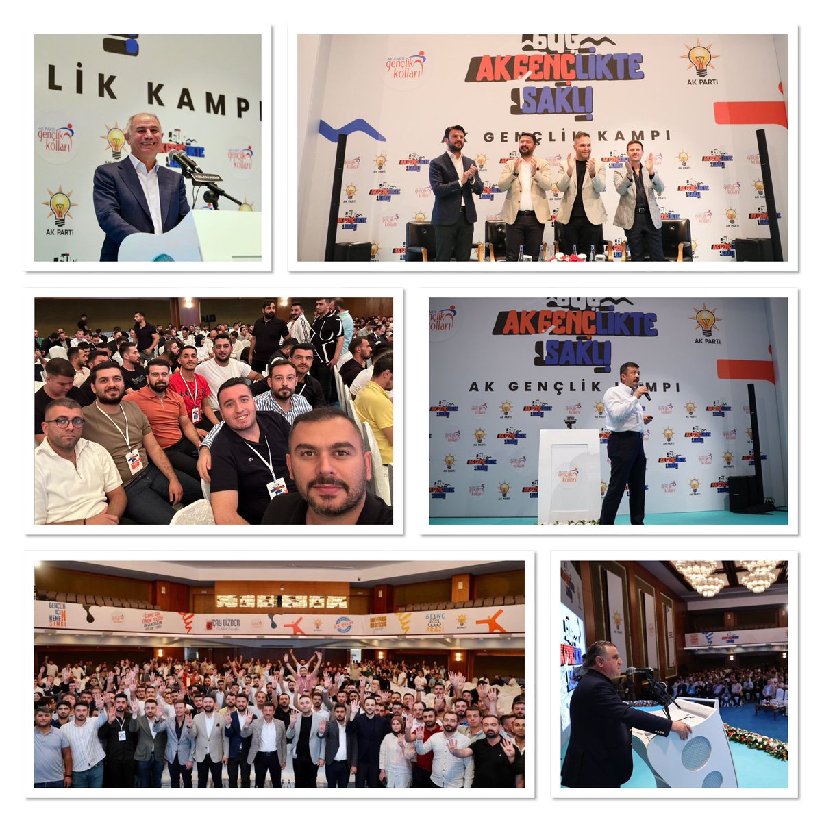 AK Gençlik Kampımızın 3. Gününü AK Parti Genel Başkan Vekilimiz Sn. <a href="/efkanala/">Efkan Âlâ</a> ,Gençlik ve Spor Bakanımız Sn. <a href="/OA_BAK/">Dr. Osman Aşkın Bak</a> ,AK Parti Genel Başkan Yard. Sn. <a href="/avhamzadag/">HAMZA DAĞ</a> ve Genç Mv. <a href="/kurtcancelebi/">Kurtcan Çelebi</a> ,<a href="/Emre_Caliskann/">Emre Çalışkan</a> ,<a href="/fethanbaykoc/">Ahmet Fethan Baykoç</a> ‘un sunumlarıyla tamamladık.

Güç AK Gençlikte Saklı !😎