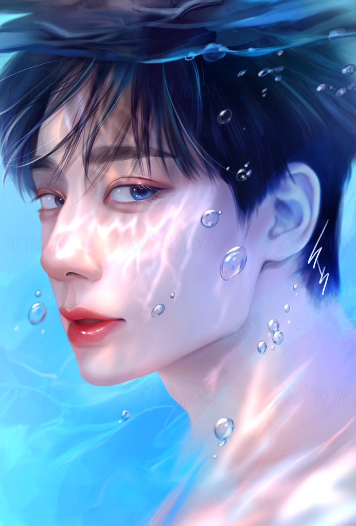 SIS_to_moon's tweet photo. *.+ﾟ人魚*.+ﾟ

#oneusfanart #hwanwoong #환웅 #La_Dolce_Vita https://t.co/AgqdkVU6B5