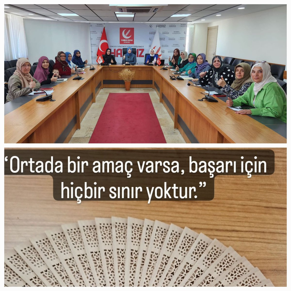 Haftalık toplantımızı İl Kadın Kolları Başkanımız Setenay KANAR hanımefendinin riyasetinde gerçekleştirdik.

Alınan kararlar hayırlara vesile olsun.

#İstanbulbizeemanet
#MilliGörüşMecliste