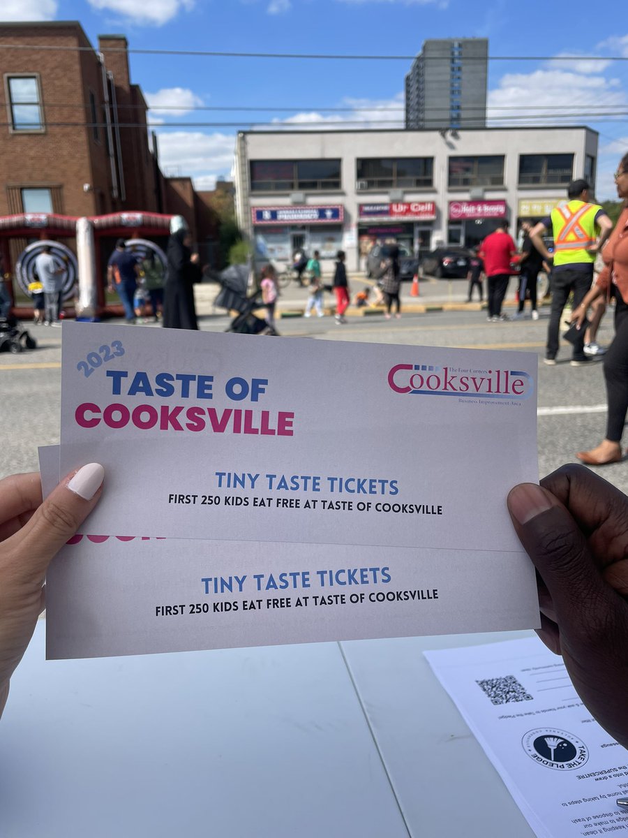 Get a free tiny taste for your little one! The first 250 kids under 12 can eat for free - come visit us at our booth and get a coupon. #tasteofcooksville #familyfun