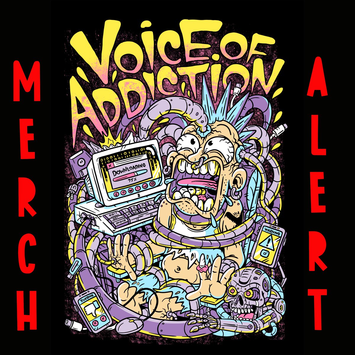 LAST CALL to get your merch orders in by the end of Tuesday night if you want them shipped before we leave on tour. VoiceOfAddiction.com/store