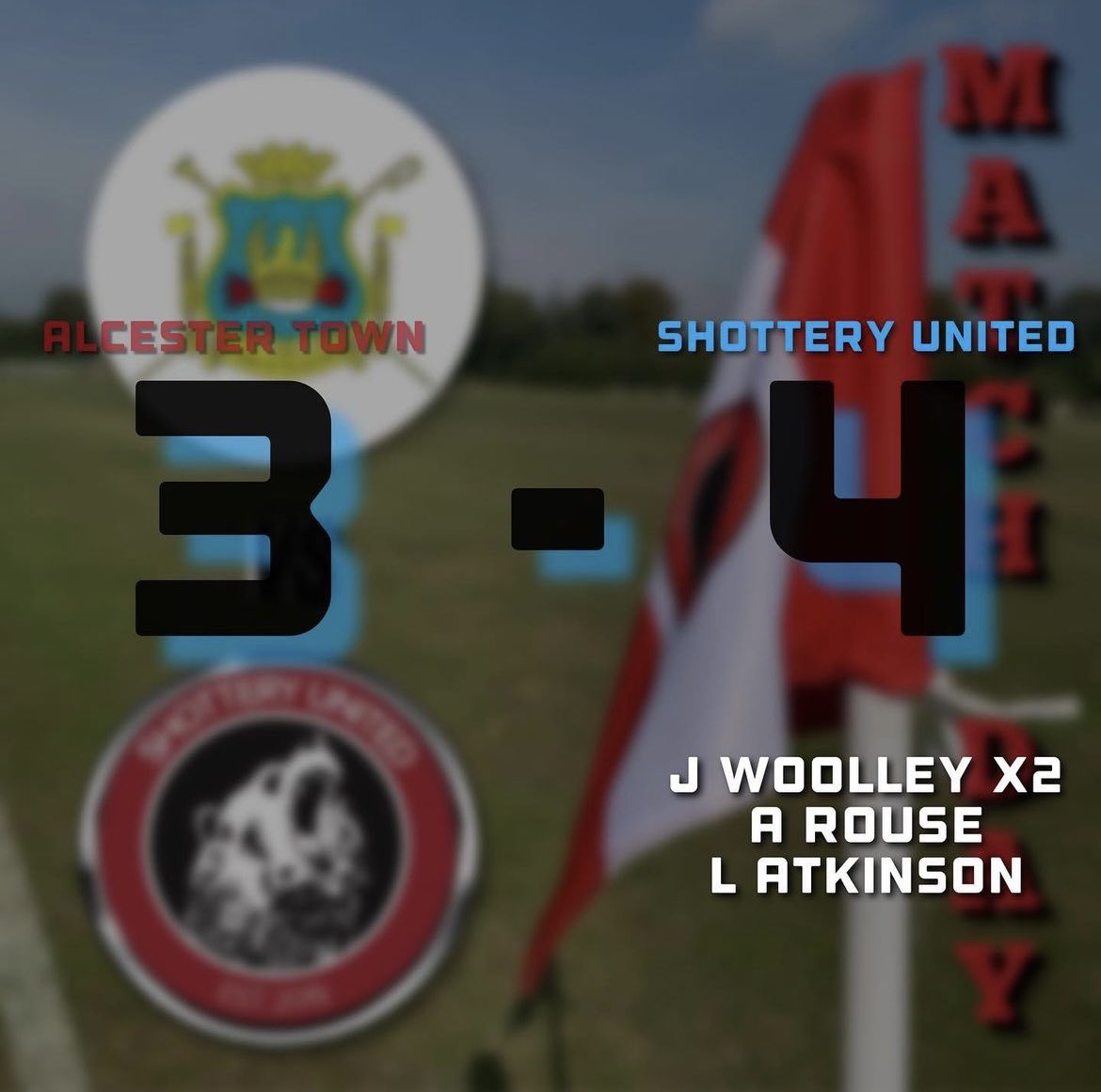 FT: Alcester Town 3-4 Shottery United
Two wins from two! A Jake Woolley double as well as a rare goal from Liam Atkinson and an Alik Rouse screamer seal all 3 points against Alcester!🔴🔵