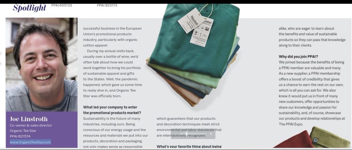 Did you read this fantastic article about Organic Tee Star?

lnkd.in/dchVRzTk

#promoproductswork #promotionalproducts #organicteestar #logomerch #sustainablewearables #customimprint #eco #GOTScertification