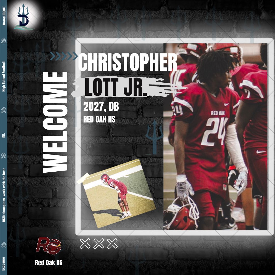 Welcome to Diversion Sports Mgmt. 2027 DB Recruit, Christopher Lott Jr.! Coaches give him a follow‼️➡️ @chris_lottjr 🔱#dsmathlete | #dsmforksupfam