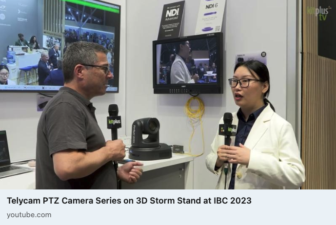 kitplusuk's tweet photo. At @IBCShow 2023 we speak to Ivy Lee from @Telycamptz on the @3D_Storm stand. Join us as we explore the key features of their flagship PTZ camera series.

Watch the interview here - https://t.co/yCfmxRc6ks

#IBC2023 #KitPlusTV #Telycam #PTZ #3DStorm #Camera https://t.co/GodLGppoQY