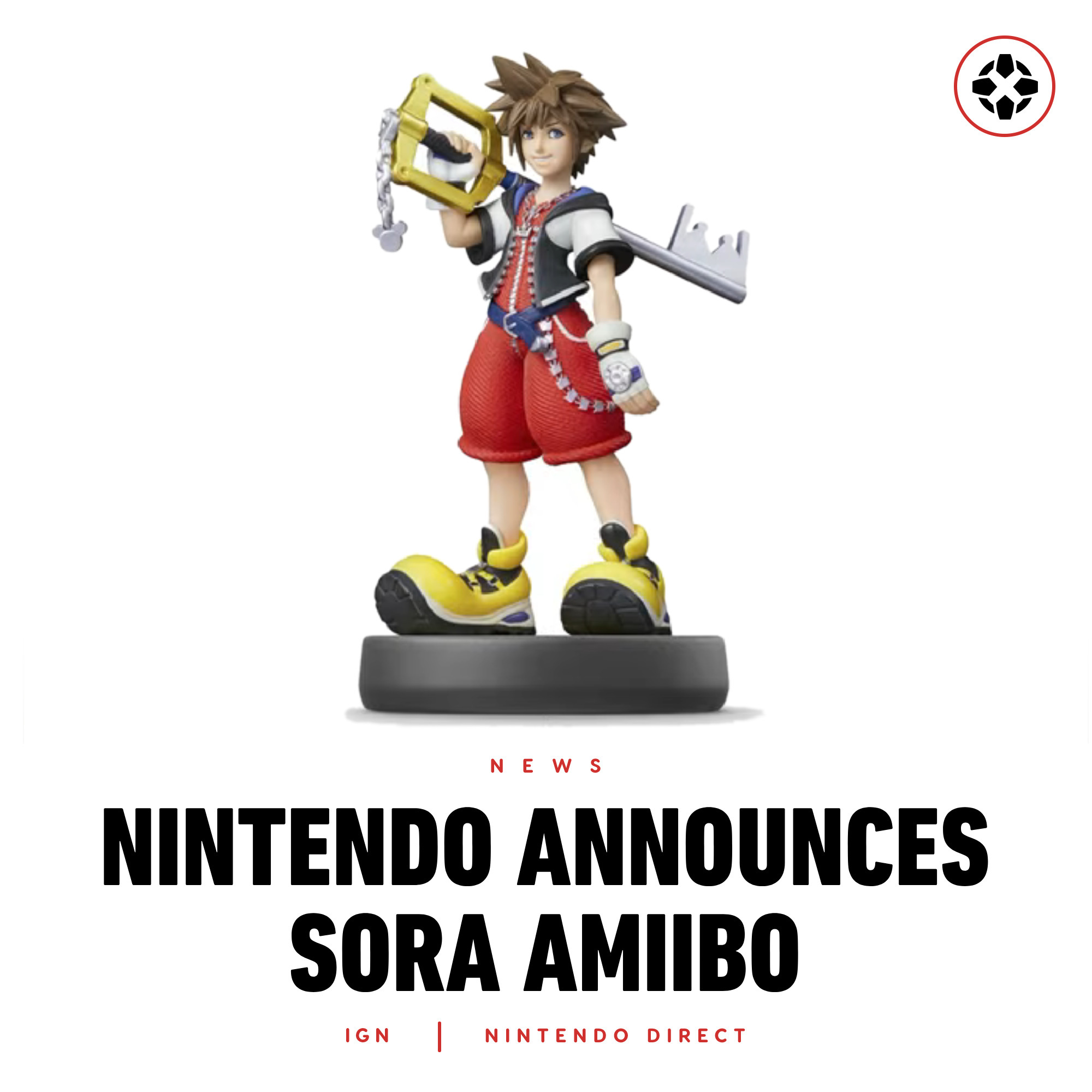 Not only will Sora receive an amiibo, I am willing to bet he will receive  multiple, due to Nintendo/Disney going all out with his alts, and him being  the final fighter like