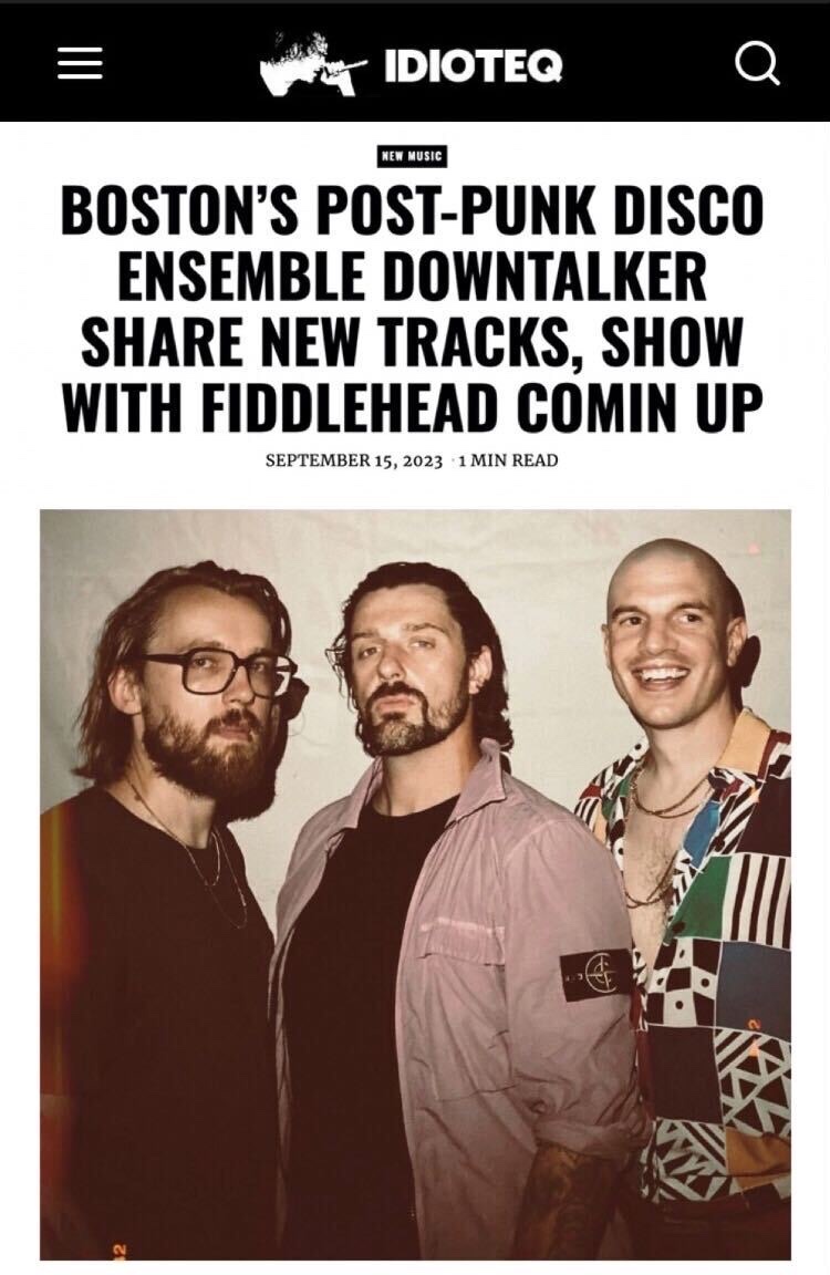 downtalkme's tweet photo. Super grateful for all the kind words yesterday about our two new singles!
 
Streaming everywhere now via @iodinerecords 

Can’t wait for next Friday when we open the @fiddleheadusa album release show at @RoyaleBoston https://t.co/RK3fnHPIBt