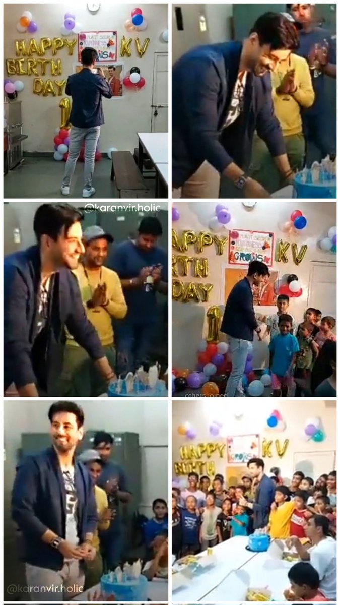 Kvians festival and kvs Birthday celebration started🎊🥳🕺 <<Some sweet and adorable and best moment can't take my eyes off,this what we love about him the most Him celebrating bday with cute kids spreading happiness ❤✊🧿 #KaranvirSharma #KaranvirSharma𓇼 #BirthdayBoy k