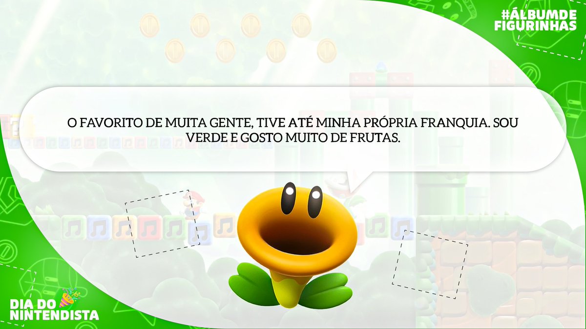 Gente, apareceu uma flor tagarela aqui pra mim! 

E ela deixou uma charada 🤔

Conseguem resolver? Às 10 da noite irei revelar pra vocês. Há outros criadores com charadas também, resolvam e descubram algo incrível!

#DiadoNintendista