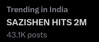 crowne01's tweet photo. Congratulations 🎉 Everyone Who Made It Possible Who Gave Their Best Nd Made It Successful 50K+ Trend Done
@TeamSumbulFc007
♡Haidar♡
SAZISHEN HITS 2M
#SumbulTouqeerKhan
#KavyaEkJazbaaEkJunoon
#SumbulAsKavya #WorldOfHaidar
#Kavya #SumDar #Sazishen #HaidarsCrushSumbul https://t.co/m1KKejkO9j