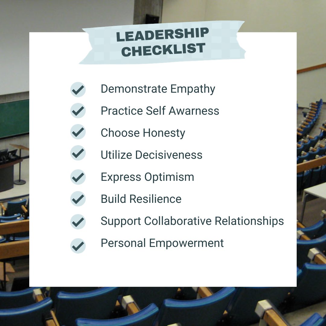 leadingtc's tweet photo. Leadership checklist✔️

Which ones can you check off?

#leadership #leader #book #empathy #honesty #optimism #resilience #empowerment #leadingthecalling https://t.co/R4T513nF0s