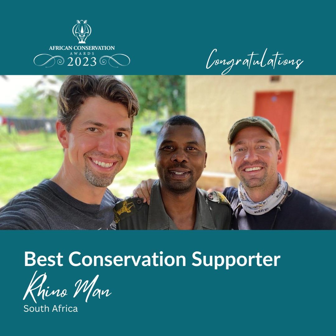 BREAKING NEWS! <a href="/RHINOMANmovie/">RHINO MAN</a> wins Best Conservation Supporter at this year's African Conservation Awards. 

Congratulations! 

Thank you for shedding light on the courageous South African rangers who risk everything to protect rhinos from extinction.