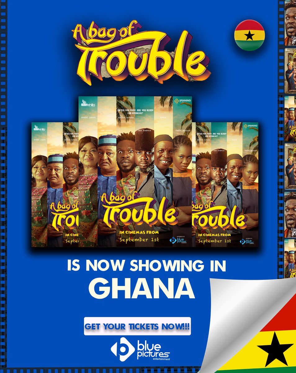“Chale”  😅

To our highly esteemed “Chale” family

“A Bag of Trouble” has finally touched down in Accra, Ghana.

Get your tickets @accramallltd and <a href="/westhillsmallgh/">WestHillsMallGH</a> 

Enjoy!!!

#abagoftroublethemovie #ghollywood #ghanatotheworld #chale #bluepicturesfamily