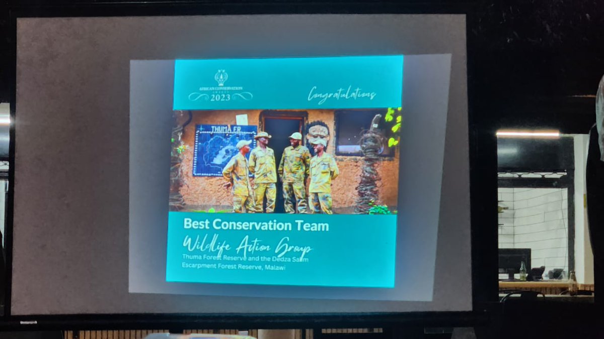 BREAKING NEWS!

Wildlife Action Group, Thuma Forest Reserve and the Dedza Salima Escarpment Forest Reserve, Malawi won Best Conservation Team at this year's 2023 African Conservation Awards. 

Congratulations and thank you for the incredible work you do! 

#ACA2023