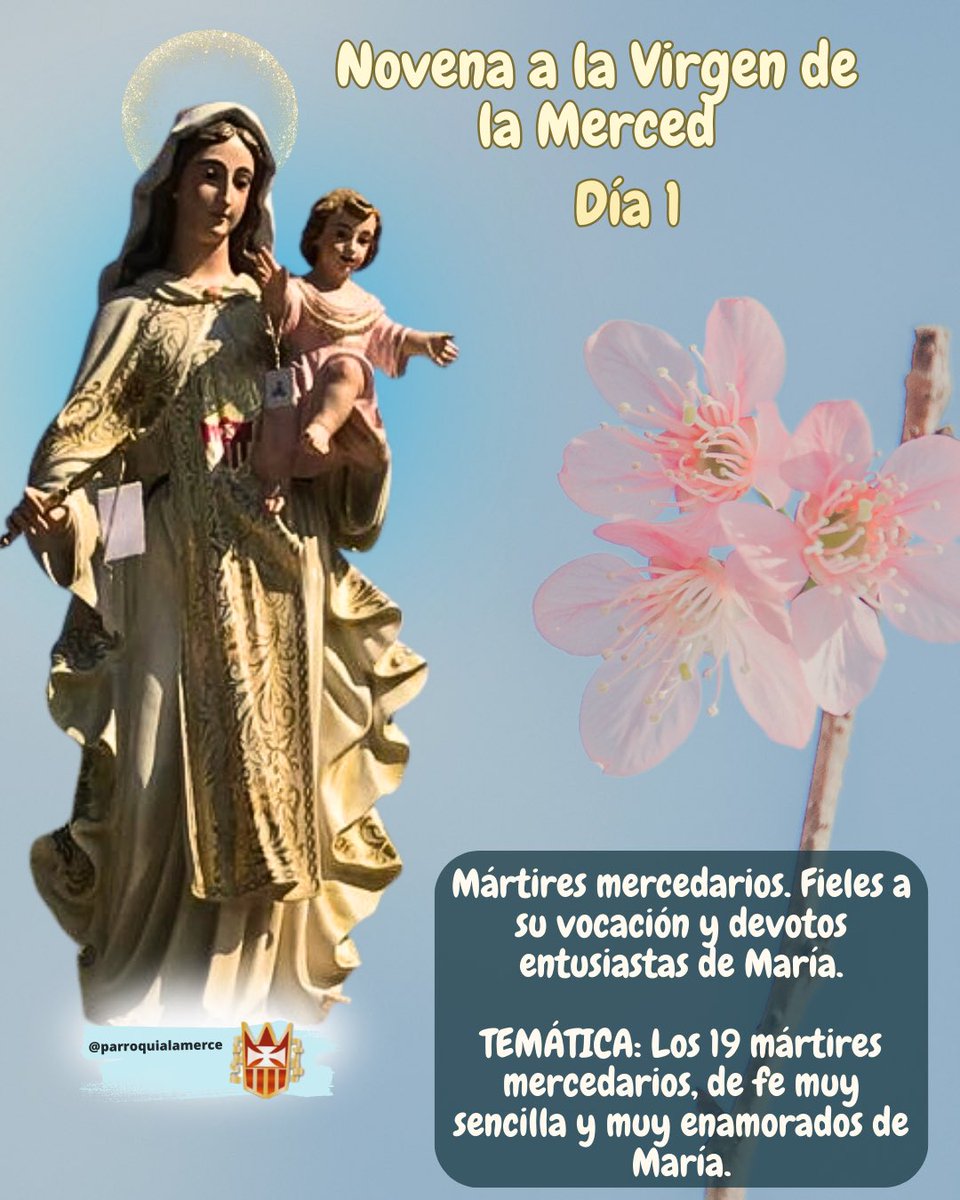 ParroquiaMerce's tweet photo. Primer día de la Novena a Nuestra Señora de la Merced https://t.co/c5MSqkOC1O