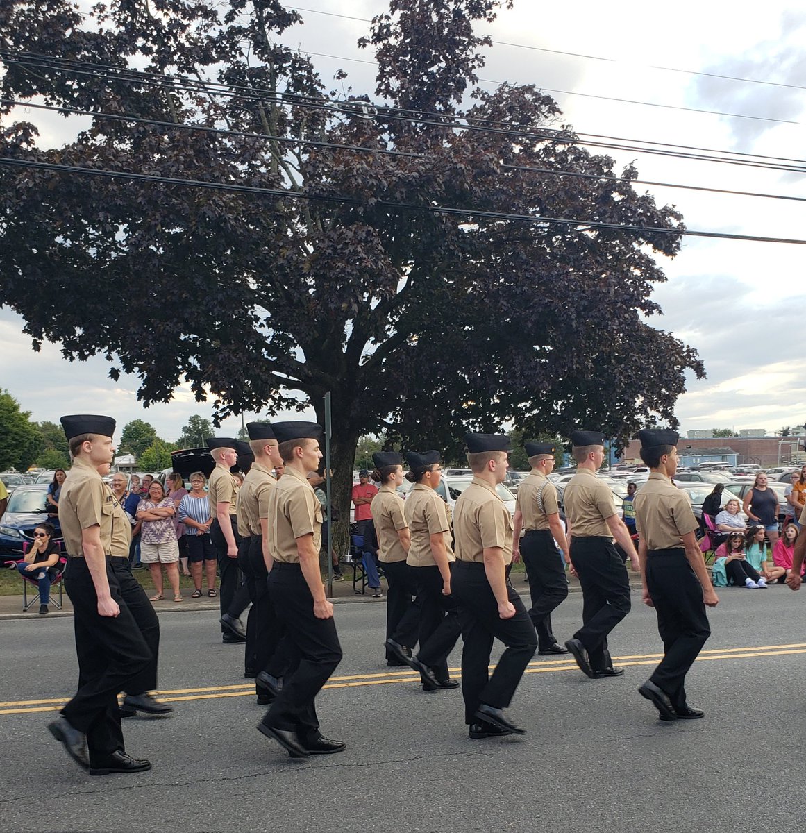 Homecoming Parade...  NJROTC leading the Parade! Very Proud of Bree and the other Cadets