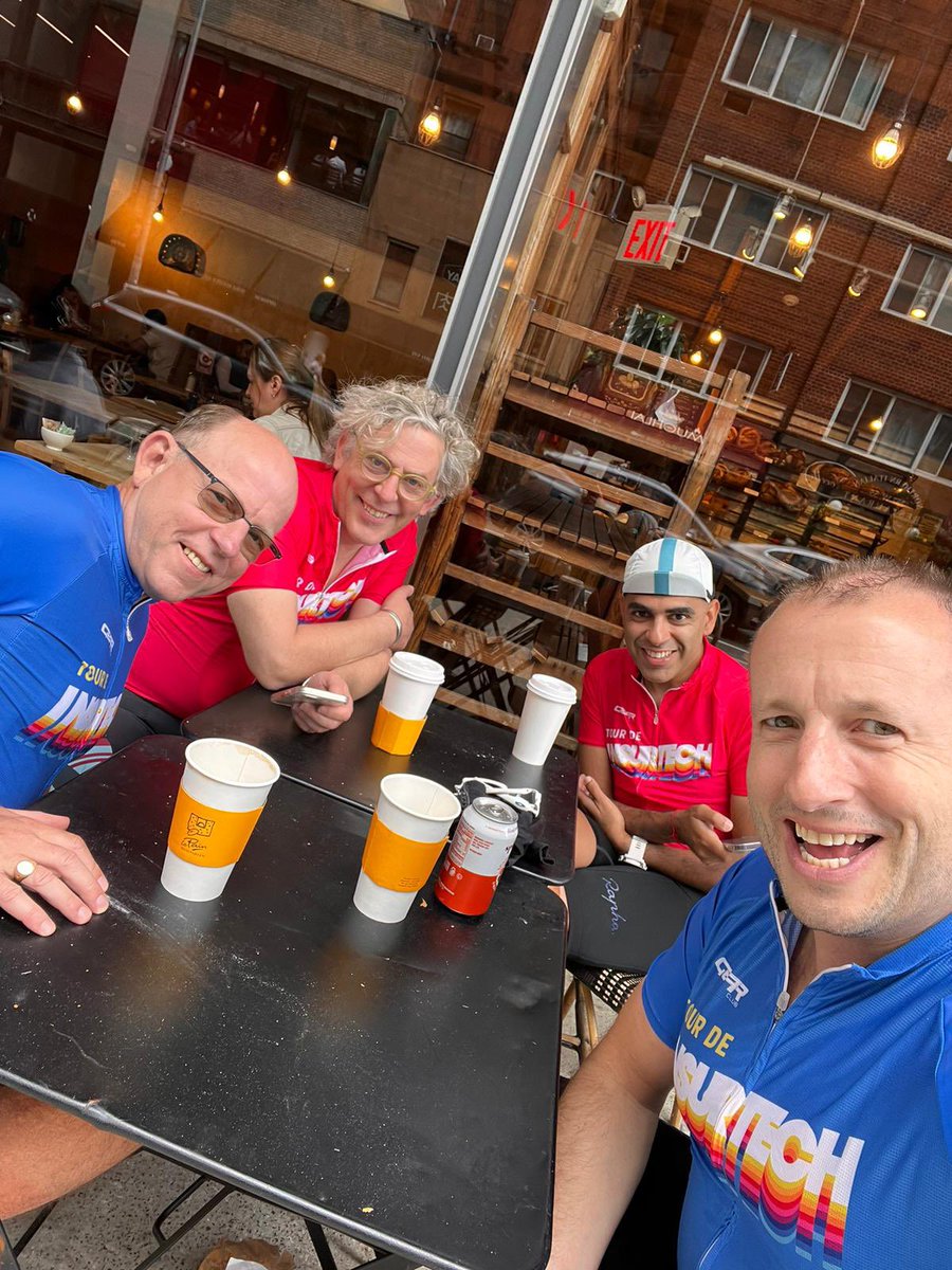 GenasysTech's tweet photo. Fantastic ride in New York today for the first international stage of the Tour de Insurtech. 

Thanks @nigelwalsh for leading the team, made up of Colm McLoughlin, Johnny Kane, Adhip Gupta, Neil Mitchell  and Taylor Sohn) around several loops of Central Park.

#TourdeInsurtech https://t.co/vn6c1tjI3D