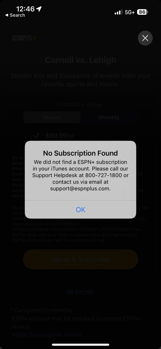 mhaithaca's tweet photo. Hey @espnplushelp @disneyplus please fix your crap so I can watch @bigred_football! Or give me my #DisneyBundle money back. https://t.co/pgClMyp5Qs