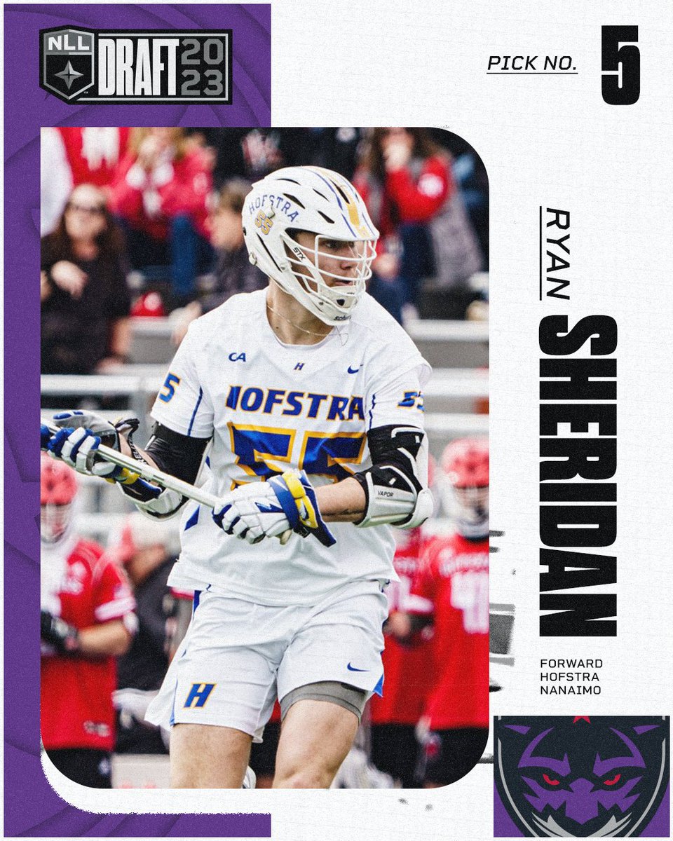 With the fifth pick, Ryan Sheridan is heading to <a href="/PantherCityLax/">Panther City Lacrosse Club</a>.

<a href="/Tmenlax/">Nanaimo Senior A Timbermen</a> | <a href="/HofstraMLAX/">Hofstra Men's Lacrosse</a>