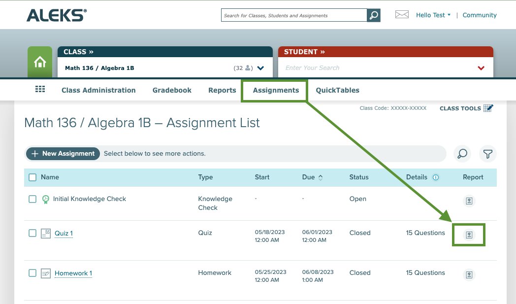 grade_assistant's tweet photo. We just updated our ALEKS integration, so you can quickly grab grades and transfer them to Google Classroom or another gradebook in a few clicks.

1. Open Assignments page
2. Click the "Assignment report" icon
3. On the report page click "Grab data."

#helpateacher https://t.co/npwkFm80XF