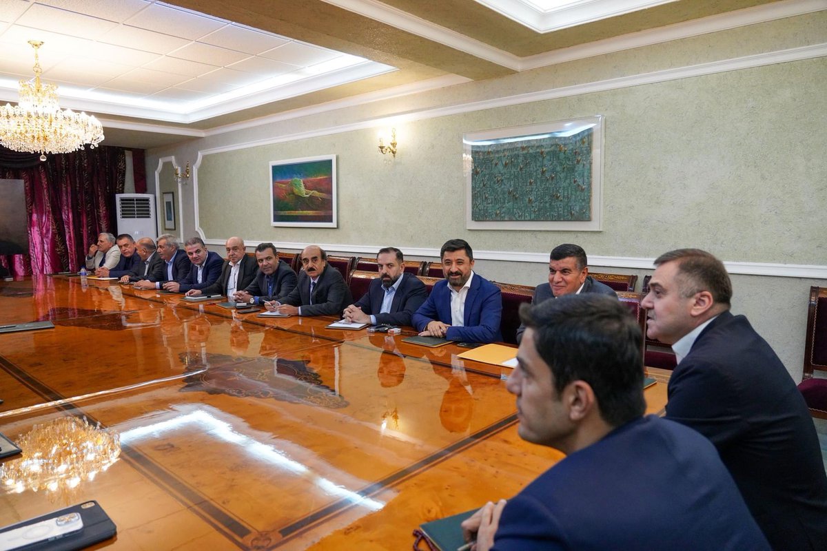 PUK President Bafel Jalal Talabani led the PUK Politburo meeting today in Dabashan They discussed the latest political developments and President Talabani's visit to Iran. #PUK #Kurdistan