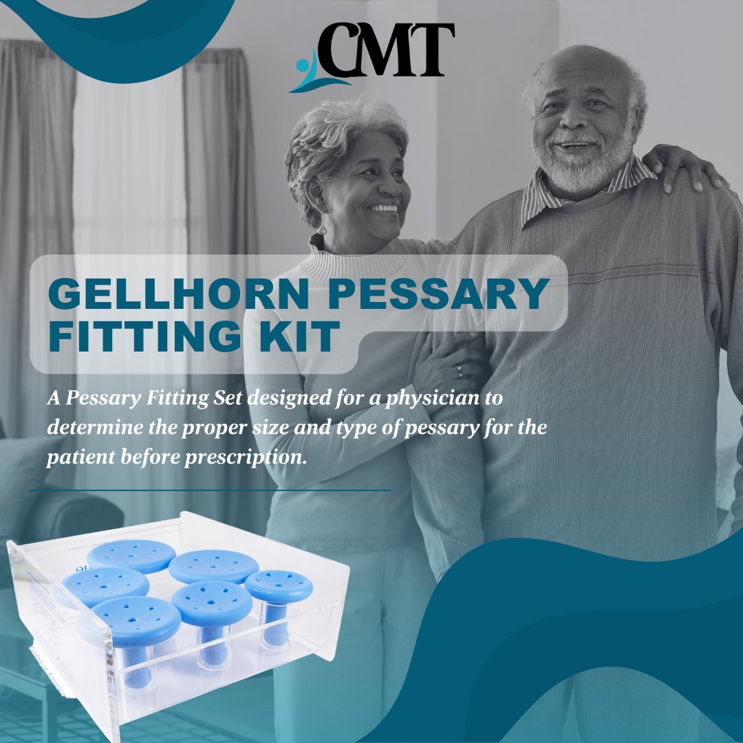 CurrentMedTech's tweet image. If you&apos;re looking for a reliable and effective system to fit patients for pessaries, look no further than the pessary fitting kit. 

Shop now: cmtmedical.com/product/gellho…

#CMT #pessary #pessaryfitting #pelvicfloorhealth #pelvicfloor #pessary #fittingkit