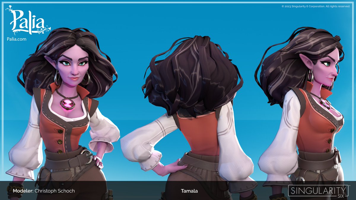 artstoff's tweet photo. Today's @playPalia character is Tamala! She was the first NPC I modeled for Singularity 6 and the first NPC to get in game :)  #Palia

Artstation: https://t.co/BWPU3jSzhP 

Insta: https://t.co/nR0fd6qFZK https://t.co/Y4DKIsUZt4