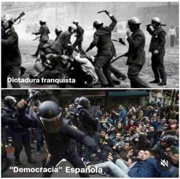 RamonPerisMarch's tweet photo. @SanzBartra Si la criminal dictadura franquista de l'Estat espanyol, a cops de porra, s'oposava al català. ¿Per què ara l'Estat espanyol, també a cops de porra, l'ha de permetre? https://t.co/mxQmvUvmlz