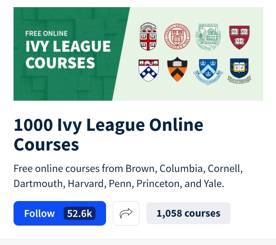 seokfilter's tweet image. Se vocês tem interesse em fazer cursos em faculdades grandes, tipo Havard, MIT, Stanford e etc... eu achei um site que se chama "Class Central", e tem mais de 150.000 cursos e sendo uma grande parte GRATUITA. (+ nos coments)