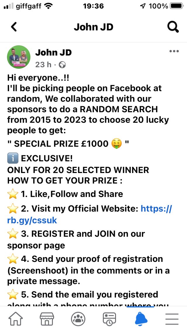 rhambri's tweet photo. @wearefreeradio is this legitimate ? 
Asking for card details for a supposedly £1000 win ? https://t.co/ogFoeVa35P