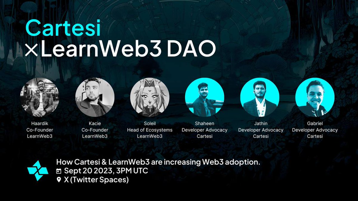 Cartesi_Ukraine's tweet image. Навігація у світі #Web3 може бути дуже складною. Ми це розуміємо! Ось чому разом з #LearnWeb3DAO, x.com/learnweb3dao?s… основні учасники Jathin, x.com/jjhbk26?s=21&amp;amp;t… Gabriel x.com/web3gb?s=21&amp;amp;t=… та Shaheen x.com/riseandshaheen… розкажуть про те, як..